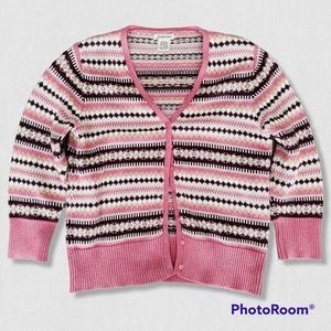 St. John's Bay 100% cotton grannycore knit cardigan, size M cottagecore